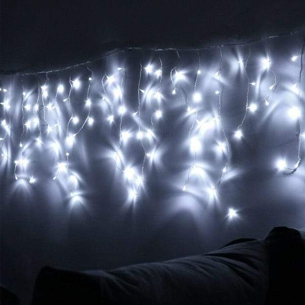 pure white icicle fairy led curtain lights christmas singapore