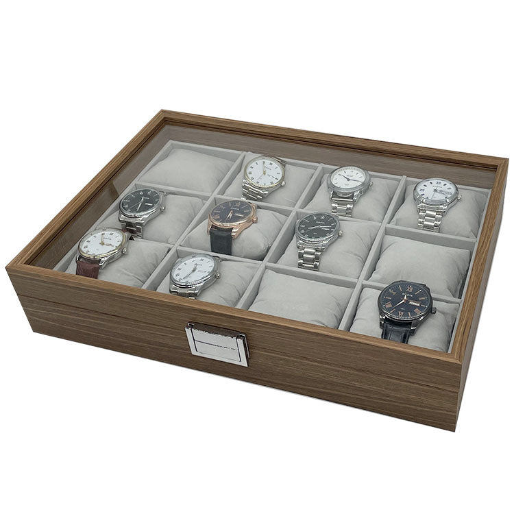 [ STARZ ] 12 Slots Soft Cushions Wooden Watch Jewelry Storage Box