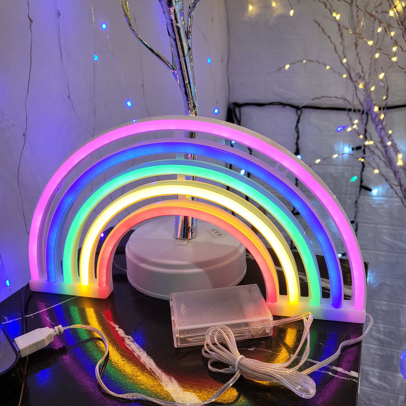 Rainbow Neon Light, Powered by USB / Battery Operated, 5colors