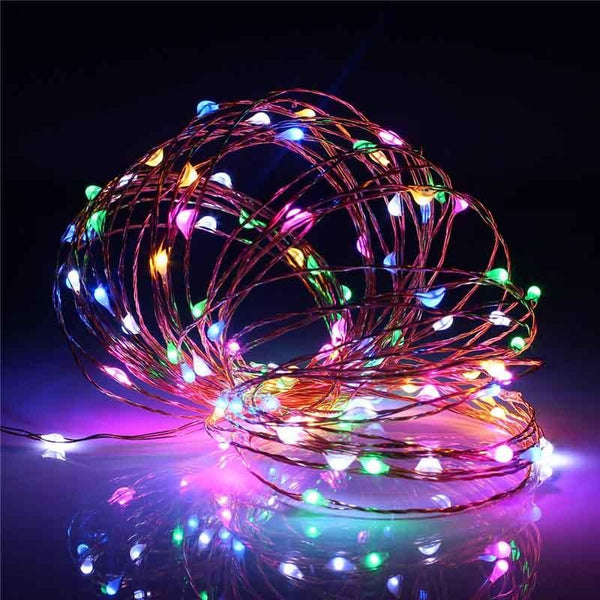battery operated RGB multi color fairy string lights