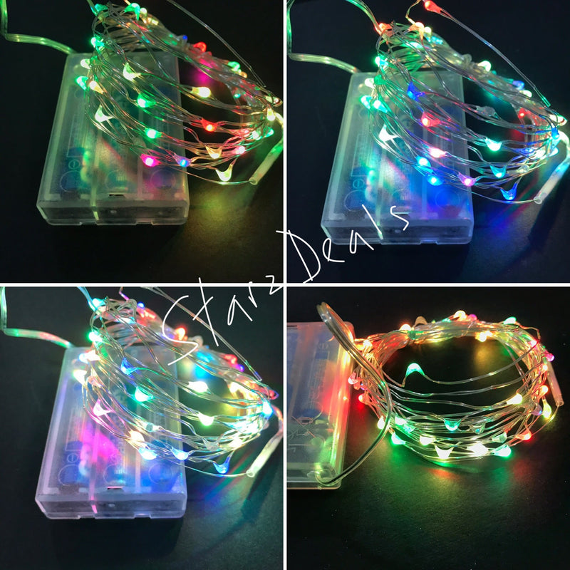 multi color wire fairy lights