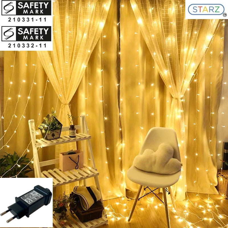 curtain icicle led fairy lights safety mark singapore