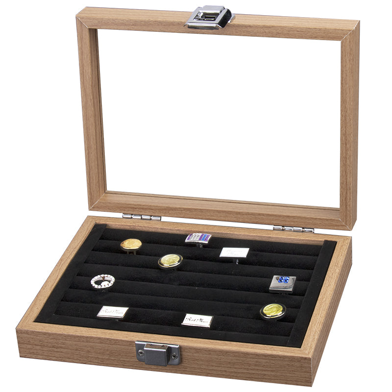 Wooden Ring Small Jewelry Storage Box, inner Black
