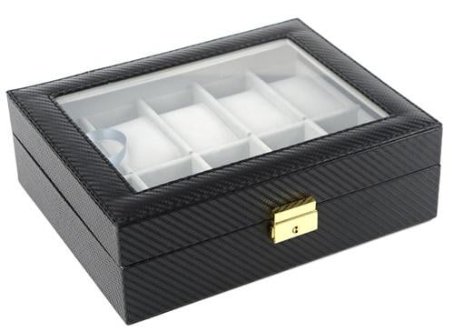CARBON FIBER WATCH PU STORAGE BOX