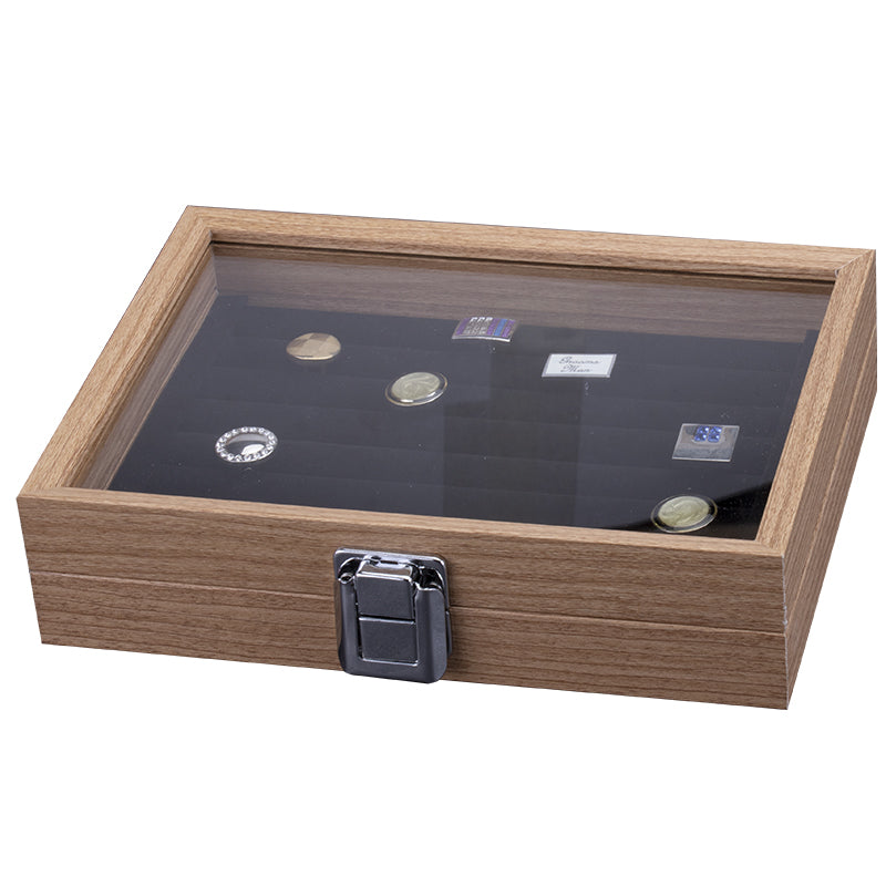 Wooden Ring Small Jewelry Storage Box, inner Black