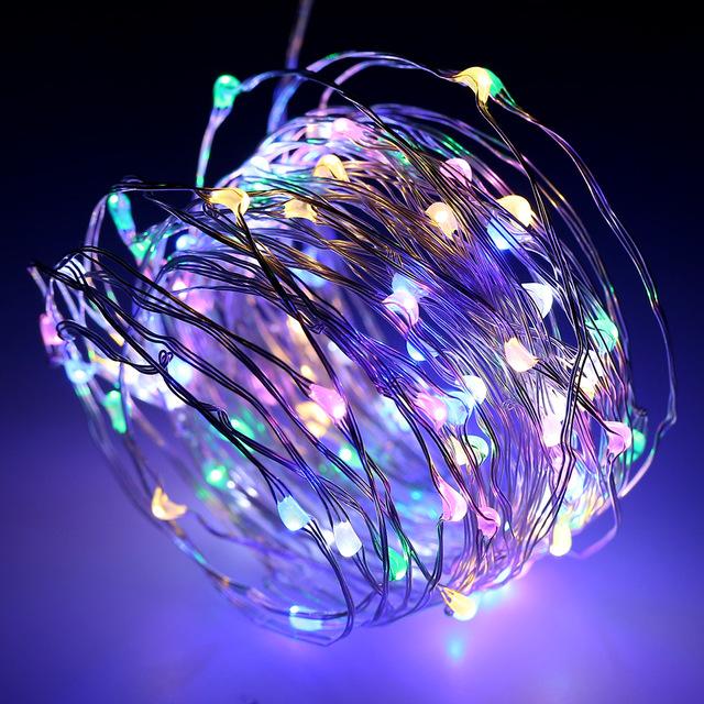 Power Point 10 Meter 100 Led Silver Wire  RGB Auto Changing Mode