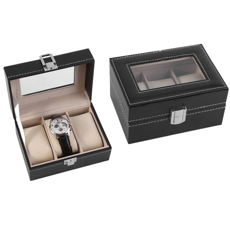 3 Slots Black Watch Storage Box