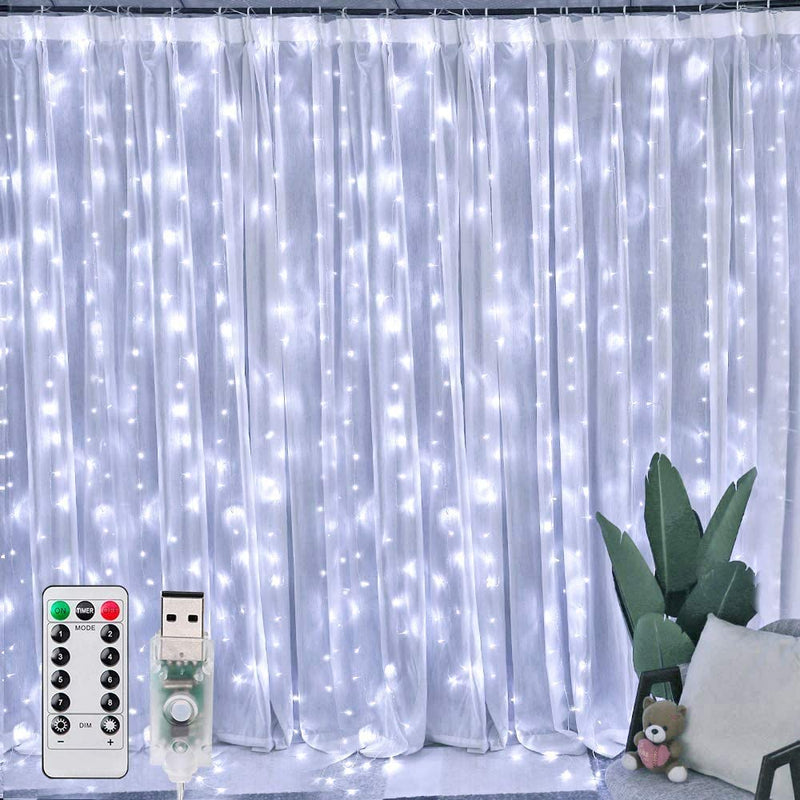 white fairy curtain usb lights singapore