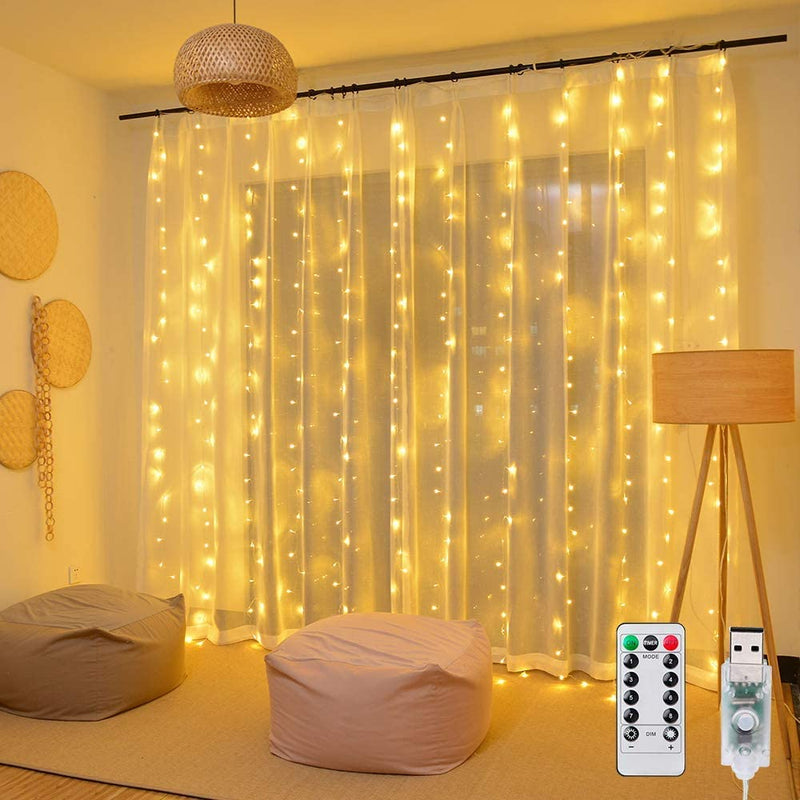 usb fairy curtain lights with remote warm white Singapore
