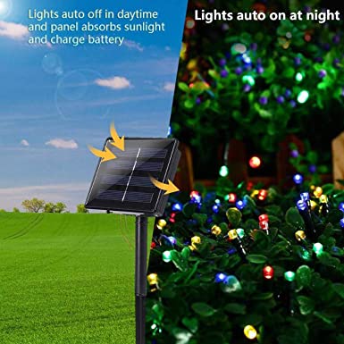 [ STARZ ] Outdoor Solar Powered 12 Meters 100 Led String Fairy Light , Multi
