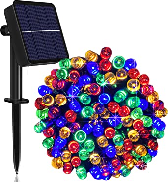 solar power multi rgb led fairy string light