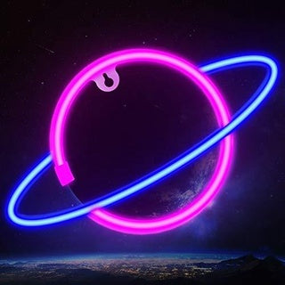 Planet Neon Light, Powered by USB / Battery Operated
