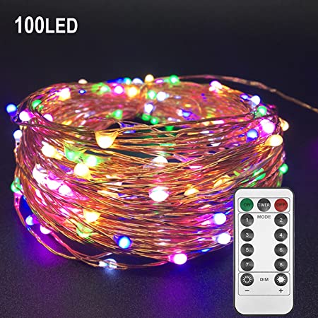 10 Meters 100 Led USB Copper Wire with 8 Modes + Remote Control, Multi