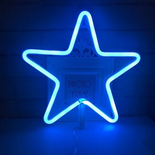 Stars Neon Light, Powered by USB / Battery Operated, Blue