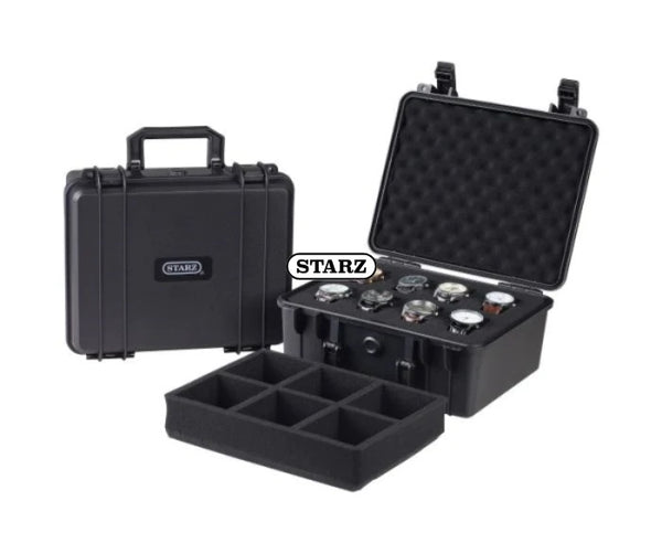 [ STARZ ] 8 Slots Heavy Duty Watch Storage Case , Black