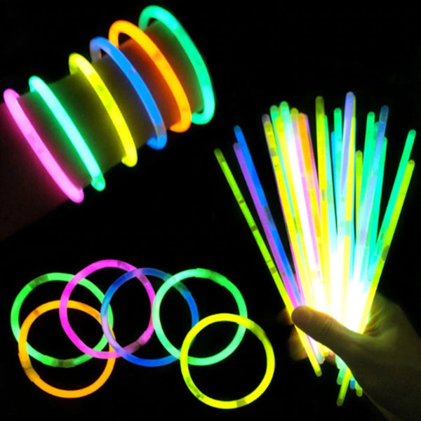 Glow Light Sticks, Bundles of 50 or 100 , Assorted Colors