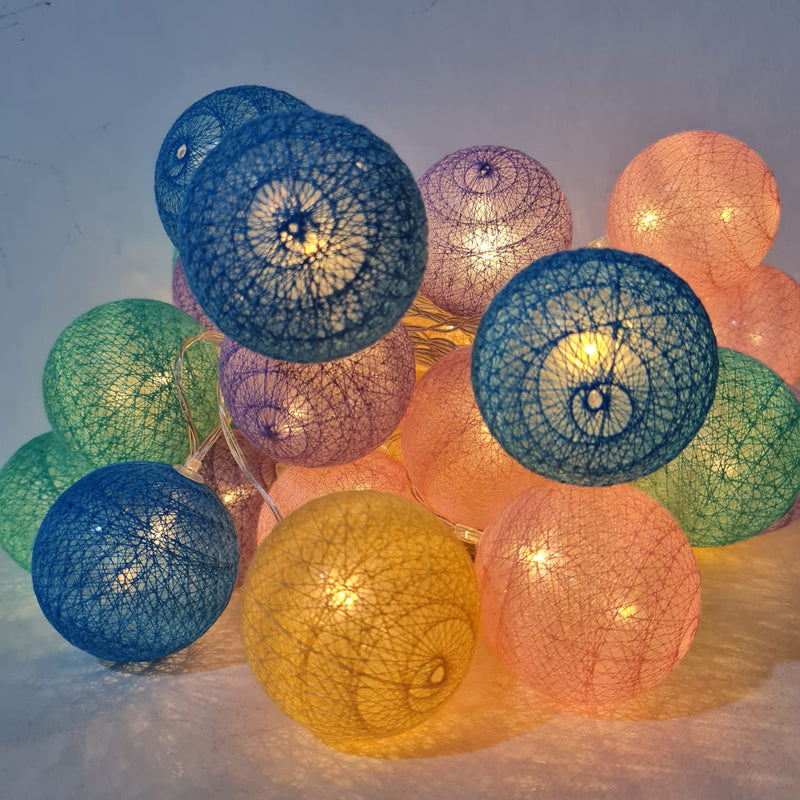 battery operated cotton ball fairy lights