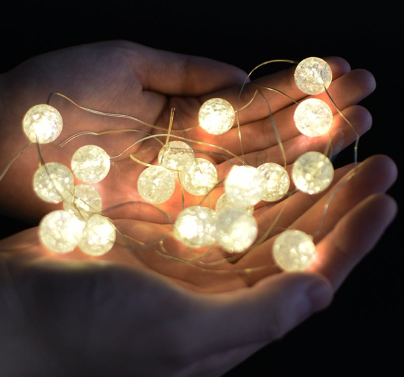 BATTERY OPERATED CRYSTAL BALL LIGHTS