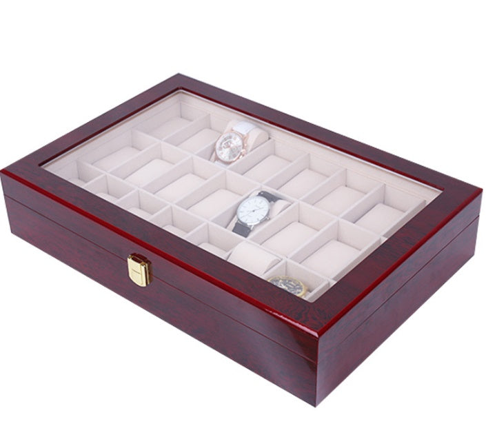 24 Slots Luxury Wooden Watch Storage Box Singapore