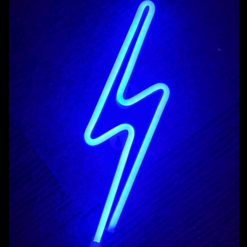 Thunder Neon LED Light, Powered by USB / Battery Operated, Blue