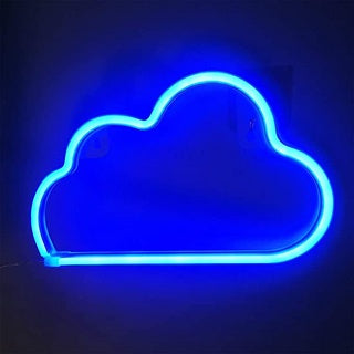 Cloud Neon Light, Powered by USB / Battery Operated, Blue