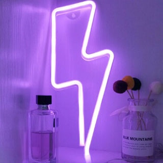 Thunder Neon Light, Powered by USB / Battery Operated, Purple