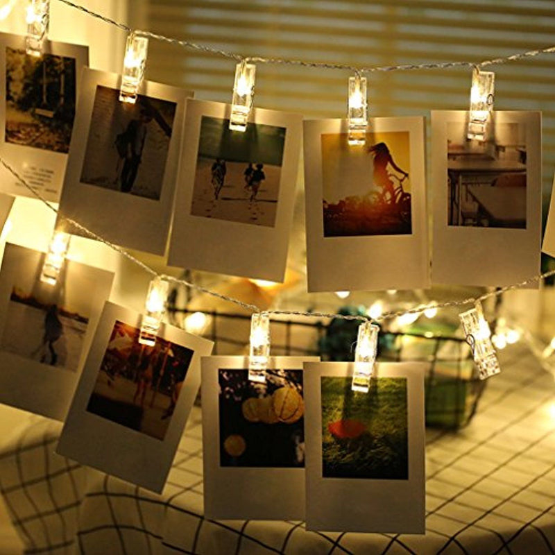 5 Meters 50 Photo Clips Battery Operated Fairy String Light Warm White