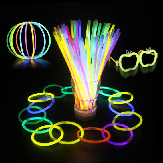Glow Light Sticks, Bundles of 50 or 100 , Assorted Colors