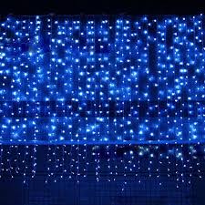 blue fairy drop down curtain lights led singapore