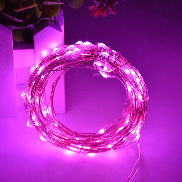 pink fairy string lights