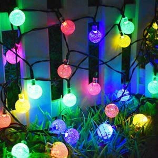 crystal ball solar power fairy string light sg